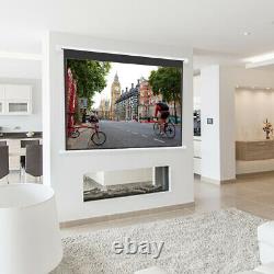 100 120 Electric Motorised HD Projector Screen Home Cinema 43 169 With Remote