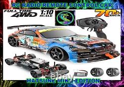 110 Scale Rc Radio/remote Control Drift Car 70kmh 2.4g Hatsune Miku Edition