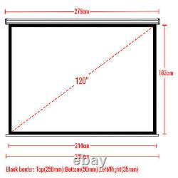 120in Electric Motorised Projector Screen 3D HD 169 43 With Remote Control