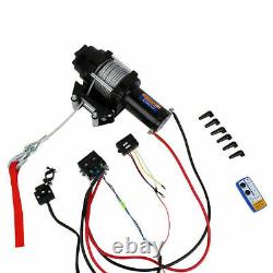 12V 4000LBS Electric Recovery Winch Heavy Duty Trailer Truck Remote Control Rope