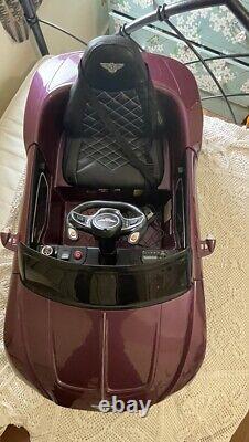 12V Electric Child Ride On Car + Remote Control, Maroon Bentley, RRP £169.99