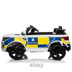 12V Electric Kid Ride On Police Car 2.4G Siren Opening Side Door Remote Control