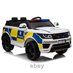 12V Electric Kid Ride On Police Car 2.4G Siren Opening Side Door Remote Control