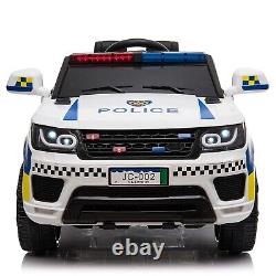 12V Electric Kid Ride On Police Car 2.4G Siren Opening Side Door Remote Control