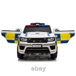 12V Electric Kid Ride On Police Car 2.4G Siren Opening Side Door Remote Control
