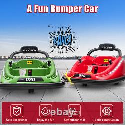 12V Kids Electric Ride On Bumper Car Toy 360° Spin with Remote Control LED Lights