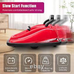 12V Kids Electric Ride On Bumper Car Toy 360° Spin with Remote Control LED Lights