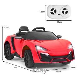 12V Kids Electric Ride On Car Battery Powered Vehicle Remote Control LED Lights