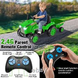 12V Kids Ride On Tractor 2-in-1 Toddlers Electric Toy Car with Remote Control