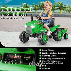 12V Kids Ride On Tractor 2-in-1 Toddlers Electric Toy Car with Remote Control