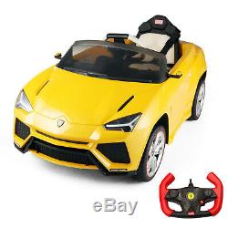 12V Lamborghini Kids Ride On Cars Urus Licensed Electric Remote Control Yellow