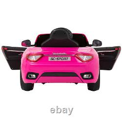 12V Maserati Licensed Pink Kids Ride On Electric Car with Music Remote Control
