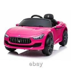 12v PINK MASERATI GHIBLI ELECTRIC RIDE ON CAR WITH PARENTAL REMOTE CONTROL