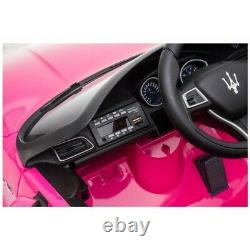 12v PINK MASERATI GHIBLI ELECTRIC RIDE ON CAR WITH PARENTAL REMOTE CONTROL