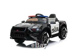 12v Police Kids Electric Ride On Battery Car With 2.4g Parental Remote Control