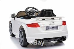 12v Twin Motors Audi Tt Kids Electric Ride On Car Parental Remote Control White