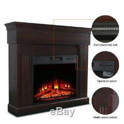 1350W Electric Fireplace Heater Fire Freestanding Flame Effect Stove & Surround