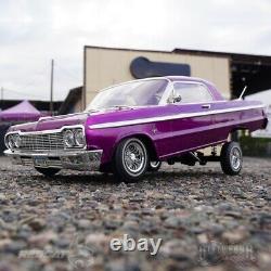 1/10 Chevrolet Impala SS 1964 RC Car Hopping Lowrider Kandy & Chrome Purple