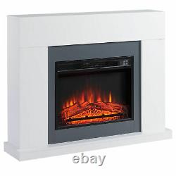 2000W Electric Fireplace Suite with Remote Control LED Flame Effect 7-Day Timer