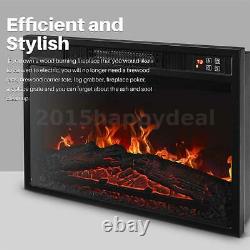 2000W Fireplace Electric Fire Stove Heater Flame Surround Suite Remote Control