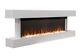 2019 60 Inch Led Flames White Mantel Glass Truflame Wall Mounted Electric Fire