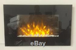 2019 7 Colour Led Truflame Flat Wall Mounted Electric Fire And 7colour Side Leds