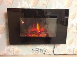 2020 7 Colour Led Truflame Flat Wall Mounted Electric Fire And 7colour Side Leds