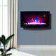 2022 Truflame 7 Colour Led Black Glass Arched Electric Wall Mounted Fire Place