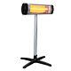 2500 W Electric Heater Free Standing Infrared Home Office 3 Settings Adj. Stand