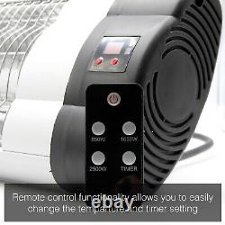 2500 W Electric Heater Free Standing Infrared Home Office 3 settings Adj. Stand