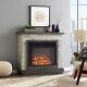 28 Inch Electric Fireplace Flat Glass Fire Place Heater Wall Insert/freestanding