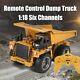 2.4g Rc Remote Control 1/18 Die Cast Dump Truck 6 Channel Alloy Model Car Toy
