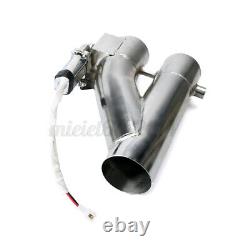 2.5''Electric Dual-Valve Exhaust E-Cut Out Y Pipe Downpipe System Remote Control