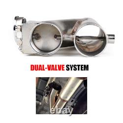 2.5 inch 63mm Exhaust Control Pipe Dual Valve Electric Y Pipe wish Remote