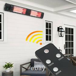 3000W Garden Heaters Remote Control Black Outdoor Electric Patio Heater