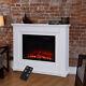 30 Electric Fireplace Led Flame Inset Fire Surround Suite Stove Remote Control