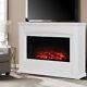 30 Inch Modern Electric Fire Fireplace With Remote Control Surround Led Lights