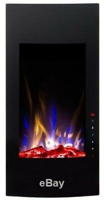 32 Inch Led'digital Flames' Vertical Wall Mounted Glass Electric Fire 2019