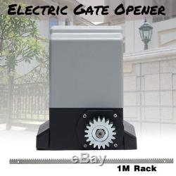 370W Sliding Gate Opener Electric Operator Remote Control Automatic1M Rack