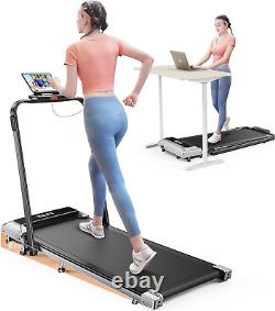 3 in 1 Folding Treadmill, Walking Pad with 7% Incline, Electric Remote Control