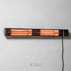 3kW Wall Mounted Electric Patio Heater Remote Control Stainless Steel Firefly