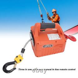 500KG Portable Tracking Block Electric Winch Hoist Remote Control HoistUK