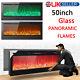 50inch Electric Fireplace Led Wall Mounted Inset Into Fire Freestanding 10 Color
