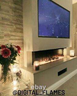 50 60 72 82 Inch Hd+ Panoramic No Border Electric Fire 3 Sided Full Glass 2021