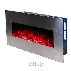 50 60 Inch Luxury Led Digital Flames Stainless Steel Wall Mounted Electric Fire