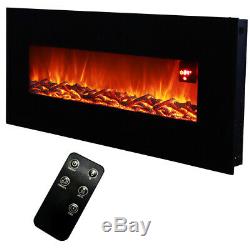 50 Electric Fireplace Recessed / in-Wall Fire Heater Remote Control with Timer