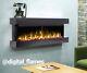 50 Inch Led Digital Flames New Mantel Wall Mounted Electric Fire 3 Sided Glass