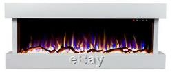 50 Inch Led'digital Flames' Black Mantel Glass Wall Mounted Electric Fire 2019