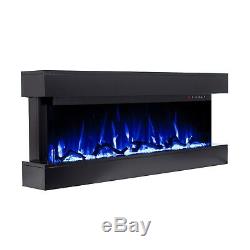 50 Inch Led'digital Flames' Modern Mantel Glass Wall Mounted Electric Fire 2019