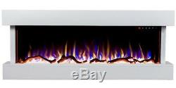 50 Inch Led'digital Flames' Modern Mantel Glass Wall Mounted Electric Fire 2019